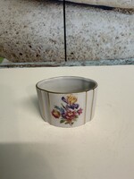 PM Német Porcelán Fogpiszkáló tartó Virágmintás Arany Szegéllyel A169
