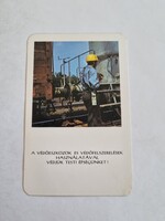 MÁV 1981. évi kártyanaptár-A VÉDŐESZKÖZÖK ÉS VÉDŐFELSZERELÉSEK HASZNÁLATÁVAL VÉDJÜK TESTI ÉPSÉGÜNKET