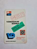 KOSSUTH KÖNYVKIADÓ 1981. évi kártyanaptár - PÁRTÉLET, TÁRSADALMI SZEMLE, Béke és Szocializmus