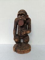 Afrikai majom szobor antik termékenységi védelmező nagy Kamerun 343 Aszt 9819