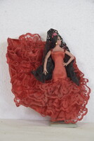 Vintage spanyol flamenco táncos nő baba A359