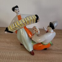 Kétalakos táncoló orosz porcelán figura - 19 cm magas