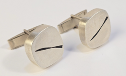 Vintage - elegáns, art deco  ezüst mandzsettagomb pár