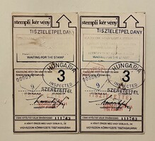 Haraszty István (1934-2022): 2 db szignált stempli kérvény