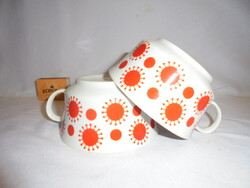 Két darab retro Alföldi porcelán centrum varia, napocskás teás csésze - együtt