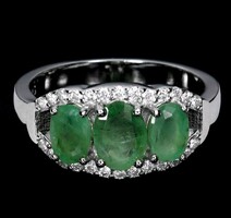 54es Valodi Smaragd 925 Ezust Gyürű