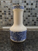 Retro Alföldi porcelán kék írókás karaffa váza 21 cm magas