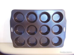 MUFFIN FORMA - ALKUKÉPES - 40 x 29 x 3 cm -  NÉMET - NEM ROZSDÁSODIK!! - ÚJSZERŰ