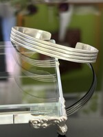 Letisztult formájú, masszív ezüst karperec (nyitott)