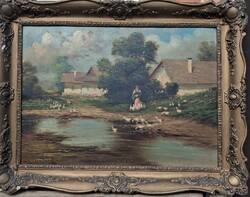 Csókfalvy Raffay Sándor: Libapásztorlány