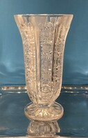 Dúsan csiszolt kristály váza,nagy méretű