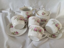 Szecessziós rózsás teás készlet