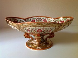 ARANYBROKÁTOS ZSOLNAY ASZTALKÖZÉP - GYÜMÖLCSKOSÁR