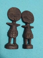 Akuaba/ Ashanti rituális afrikai baba pár 10cm kézzel készült