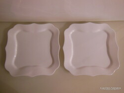 KÍNÁLÓ - ALKUKÉPES - FRANCIA - 26 x 26 cm - PORCELÁN - HÓFEHÉR