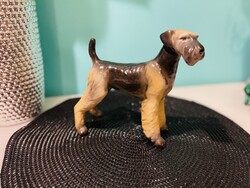 Hollóházi Airdale terrier kutya szobor