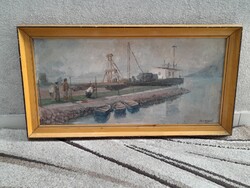 Szirmayné Bayer Erzsébet "Balatoni móló építése"