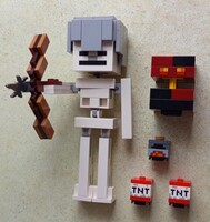 Lego minecraft skeleton figure with accessories, magma cube and tnt