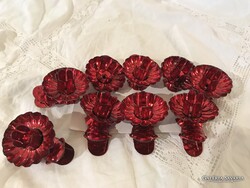 GYERTYACSIPESZ - 9 db - METÁLPIROS - LAKKOZOTT -  5 x 4 cm - NÉMET