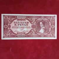 Csodás 100 ezer B-pengő bankjegy (AU)