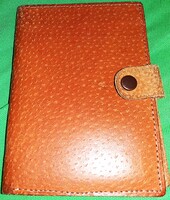 Retro uniszex barna bőr igazolványtartó /pénztárca 14 x 10 cm(összecsukva) a képek szerint