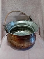 2507/19 Antik réz bogrács, üst