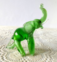 MURANOI MŰVÉSZ ÜVEG SZERENCSEHOZÓ,ELEFÁNT FIGURA,SZOBOR