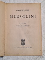 Giorgio Pini : Mussolini. Könyvritkaság  gyűjtői példány