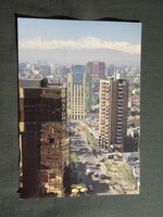 Képeslap,Dél Amerika,Chile,Santiago,városi látkép,részlet,1989-