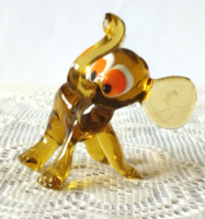 MURANOI MŰVÉSZ ÜVEG SZERENCSEHOZÓ,ELEFÁNT FIGURA,SZOBOR