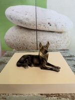Hollóházi Porcelán Fekvő Kutya A173