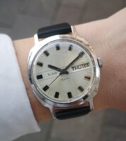Slava Jumbo Mechanical Watch - April 1975 - Tiktakwatch Service Card, Warranty!
