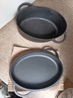 Új Öntöttvas Kacsasütő Kenyérsütő Grill Kemence Smoker grill tepsi edény