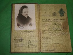 Antik útlevél - MAGYAR KIRÁLYSÁG . JUGOSZLÁV KIRÁLYSÁG özv.Szomjassy Gézáné RITKA a képek szerint