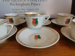 Dunakeszi Városi Sport Egyesület logós Hollóházi retro kávés (mokkás) készlet