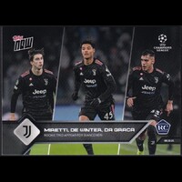 Topps NOW UCL #96 Miretti / De Winter / Da Graca (RC) Rookie Card - Juventus