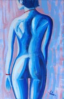 Expresszionista akt II. - olajfestmény