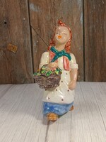 H. Rahmer Mária kerámia virágárus lány szobor