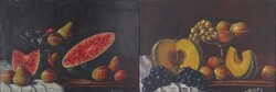 1X267 Jelzett dinnyés csendélet pár