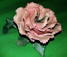 Antik KARL ENS VOLKSTEDT porcelán szegfű figura 9 x 6 x 7 cm a képek szerint