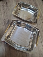 2db Zepter Edény Tál.Örök életű Rozsdamentes 18/10-es acélból készült.Aranyozott Ezüstözött.