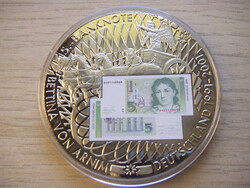 5   Márka   1991 - 2001 Emlékérem   ( 3 )  zárt kapszulában + Tanúsítvány