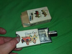 1970-s évek fém lemez lemezáru autós zseb cigaretta hamutartó kompakt dobozával a képek szerint