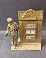 Bergmann bronz asztali naptár