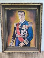 Horthy Miklós kormányzó Olaj vászon festmény