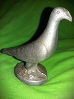 Antik fém öntvény galamb figura valaha szerintem egy díj dísz figurája volt 10x10cm képek szerint