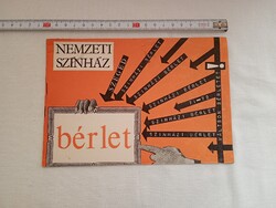 Nemzeti színház Szegedi színházi bérlet 1971 - 1972 reklám füzet