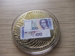 100   Márka   1989 - 2001 Emlékérem  ( 2 )  zárt kapszulában + Tanúsítvány