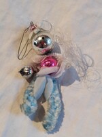 Régi üveg karácsonyfadísz kislány