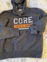 JACK&JONES  fiú/férfi hosszú ujjú kapucnis pulóver, M, sérült